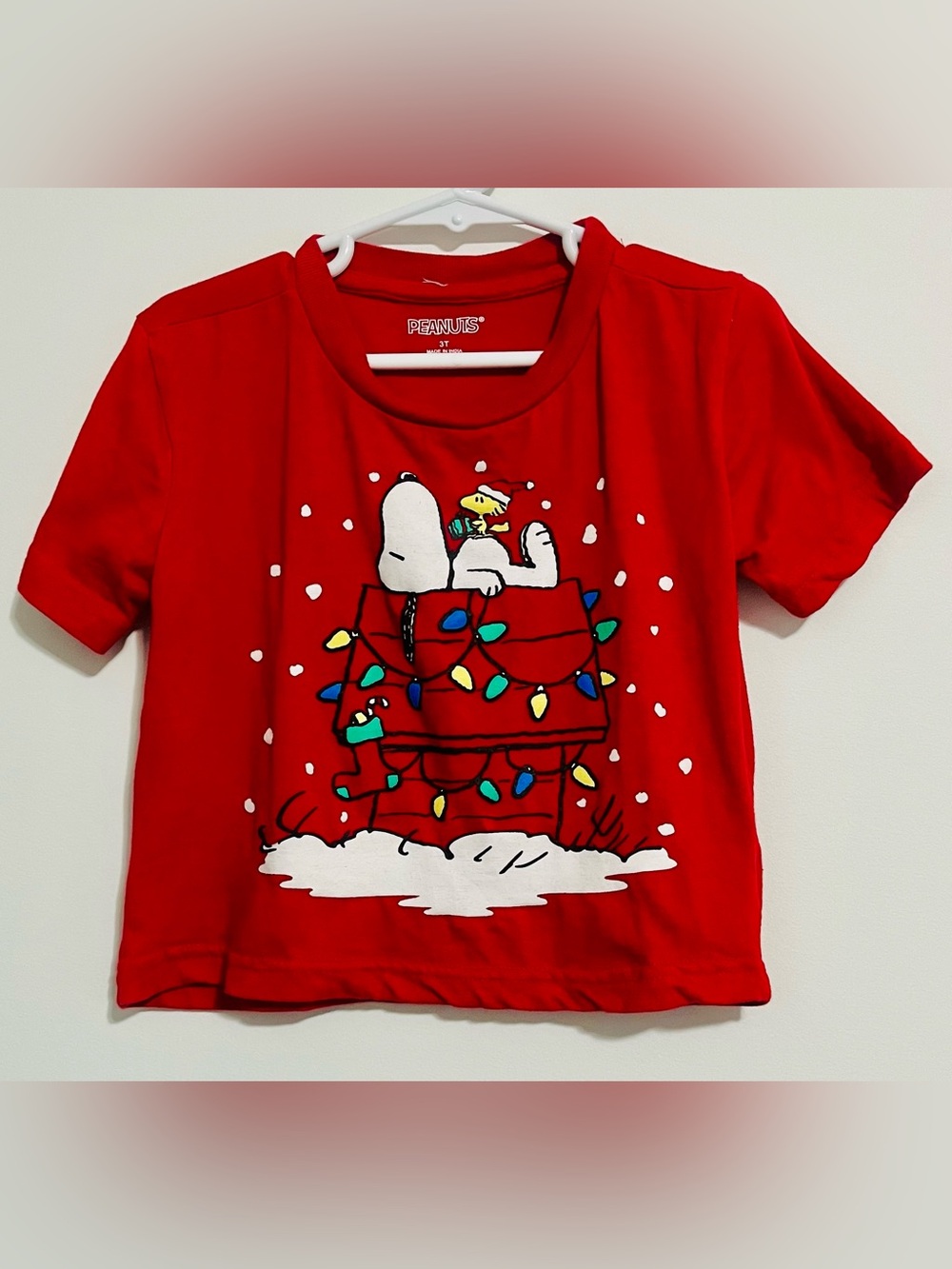 Peanuts Kids' Red Snoopy Holiday Graphic Tee